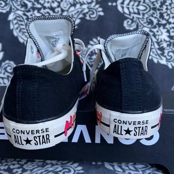 Converse Chuck Taylor All Star OX Black/Hyper Pink/Egret MEN`S - Picture 14 of 16